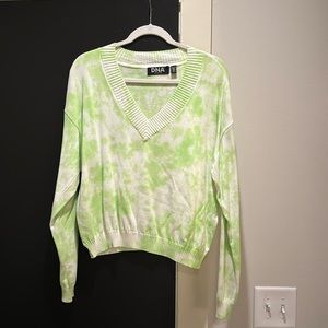 DNA v neck tie dye sweater